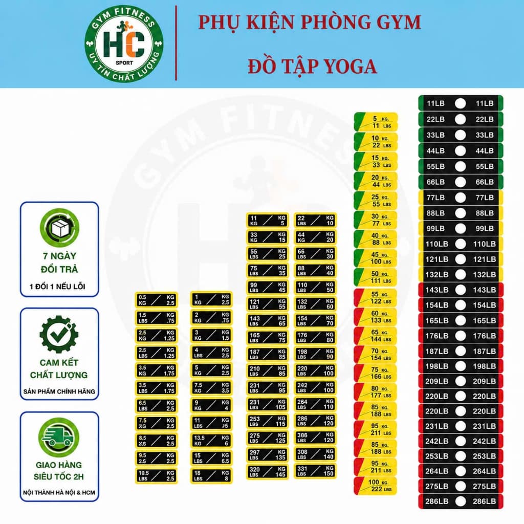 Tem dán tạ khối impulse,mbh,máy tập gym!