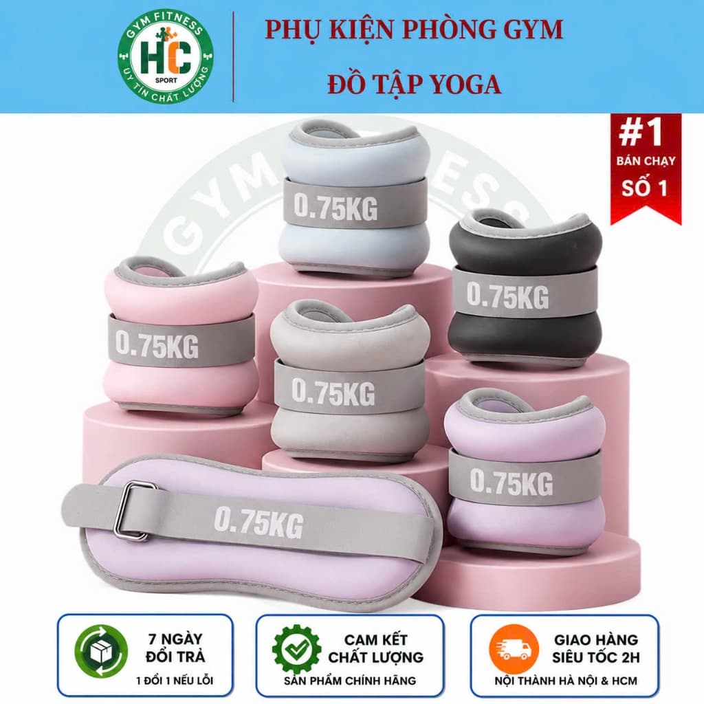 Tạ Đeo Tay TGG Tạ Chân Túi tạ chân dành cho gym Chất Liệu Bột Sắt Mịn Tập Gym Tập Yoga Tại Nhà