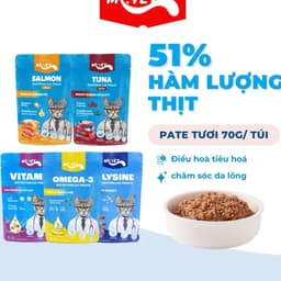 (COMBO 4 THÙNG) Pate Mr.Vet 70gram Dành cho mèo mọi lứa tuổi - Bổ sung Omega-3, Vitamins, L-Lysine,. 2
