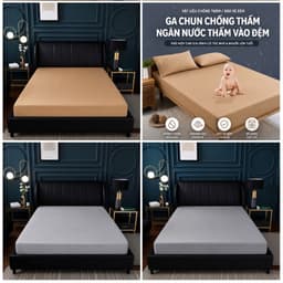 Ga Chống Thấm Trơn Màu Bo Chun Co Giãn Cao Cấp Nhiều Kích Thước Không Thấm Nước Tuyệt Đối hothit 2025 nhà miu bedding 9