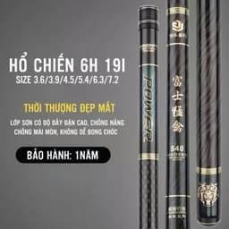 Cần Hổ Chiến [ Chính Hãng ] Cần Câu Đài TH1 (6H) - TH2 (6,5H) Tặng Kèm Ngọn Phụ Zin, Tải Tĩnh 2,5 kg 1