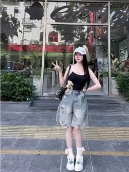 Quần Bò Ngố Rách Đính Đá - Thiết Kế Cá Tính, Nổi Bật , Phối Đồ CỰc Chất 4