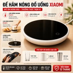 Đế hâm nóng đồ uống XM -Đế giữ nhiệt - Làm nóng 55 độ-Thích hợp mọi loại cốc 1