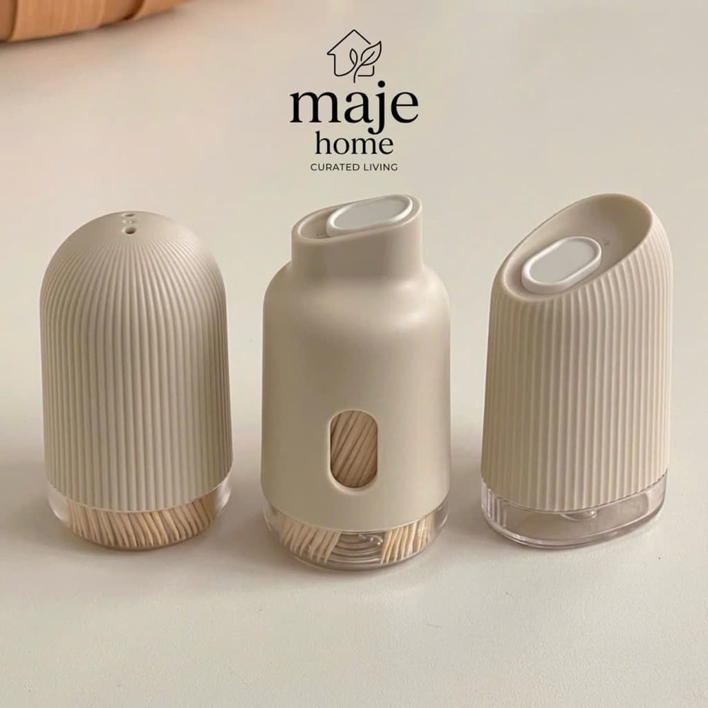 Lọ tăm cao cấp thiết kế sang trọng. Hộp đựng tăm vệ sinh decor đẹp - Majehome