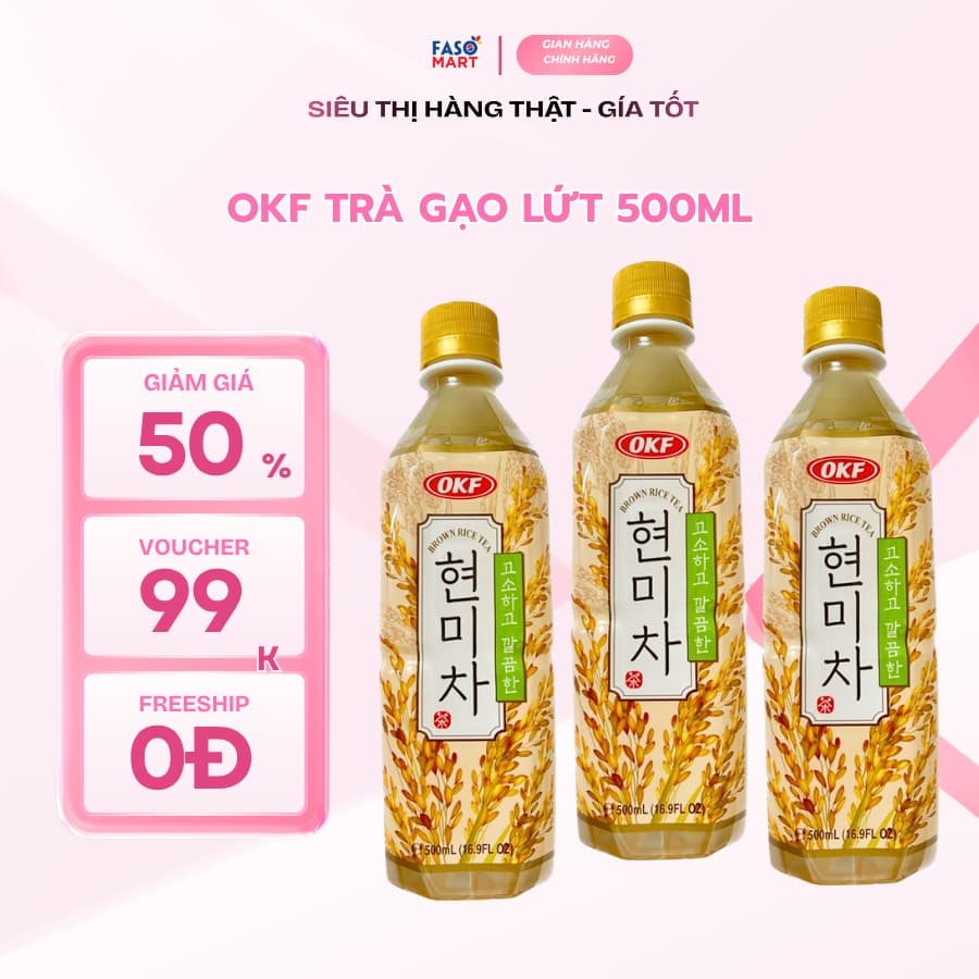 Trà gạo lứt OKF 500ml thanh nhiệt dịu mát