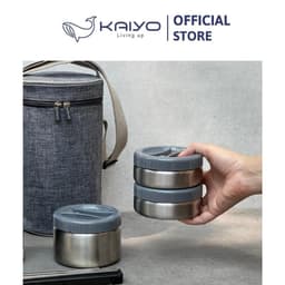 Hộp cơm giữ nhiệt Kaiyo dung tích 1.700ml màu ghi Đá [mã KVL-3277] 5