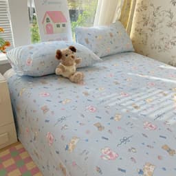 Set 3 món ga gối UBEDDING chất đũi xơ đậu nành nhẹ mềm mịn thoáng khí phong cách Vintage 7