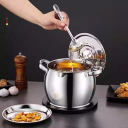 Âu Đựng Mỡ Inox Kèm Lưới Lọc Size 1L, Âu Lọc Dầu Mỡ, Bình Lọc Dầu, Vừa Đựng Dầu Vừa Nấu Ăn, Tiện Lợi 8