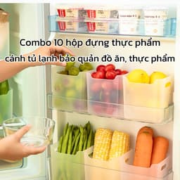 COMBO 10 Hộp Nhựa Đựng Thực Phẩm Cánh Tủ Lạnh Hộp Chia Ô Ngăn Tủ Bảo Quản Rau Củ Gọn Gàng 1