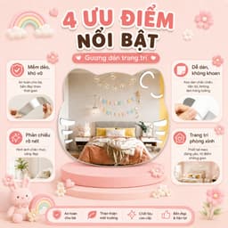 Gương Dán Tường Tự Dính Bằng Acrylic Mềm Hình Động Vật Hoạt Hình Trang Trí Nhà Cửa 2