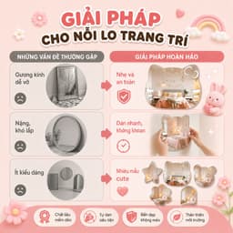 Gương Dán Tường Tự Dính Bằng Acrylic Mềm Hình Động Vật Hoạt Hình Trang Trí Nhà Cửa 3
