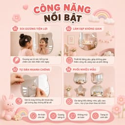 Gương Dán Tường Tự Dính Bằng Acrylic Mềm Hình Động Vật Hoạt Hình Trang Trí Nhà Cửa 7