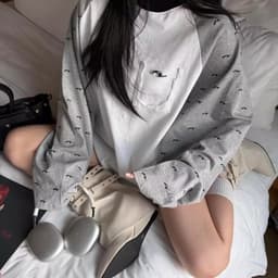 Áo tay dài form rộng 280GSM Whose Studio - Áo Phông Dài Tay Nam Nữ Cotton 100% MONO WHISPER LONGSLEEVE 8