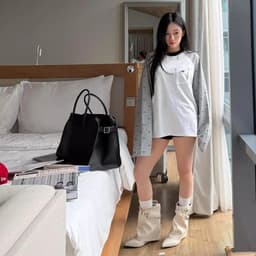 Áo tay dài form rộng 280GSM Whose Studio - Áo Phông Dài Tay Nam Nữ Cotton 100% MONO WHISPER LONGSLEEVE 5
