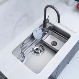 Chậu Rửa Bát 1 Hố Nobinox ARVO B370 | Inox 304 Bền Bỉ | Bề Mặt Vân Vải Chống Xước 6