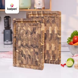 Thớt thái chữ nhật gỗ Teak KALPEN T6-T7 hàng chính hãng 3