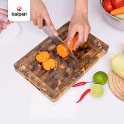 Thớt thái chữ nhật gỗ Teak KALPEN T6-T7 hàng chính hãng 9