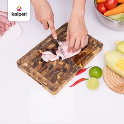 Thớt thái chữ nhật gỗ Teak KALPEN T6-T7 hàng chính hãng 8