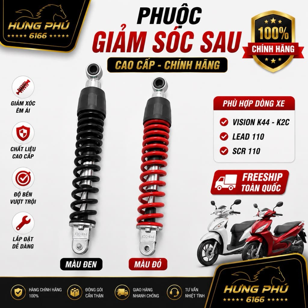 Giảm sóc sau xe ga /visionk44/visionk2c/scr/lead110