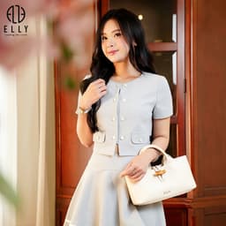 [Tặng hộp 20.10] Túi xách nữ ELLY EL398 túi xách tay đeo vai đeo chéo da tổng hợp cao cấp chính hãng 2