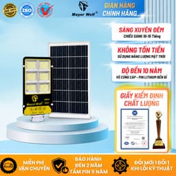 Đèn Bàn Chải Năng Lượng Mặt Trời Mayor Wolf 300W, Chiếu Sáng Sân Vườn, Kho Bãi, Đường Đi MW.BC300 2