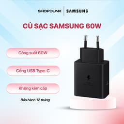 Củ sạc Samsung 60W | Sạc Siêu Nhanh | Màu Đen | Bảo Hành Chính Hãng 12 Tháng 1