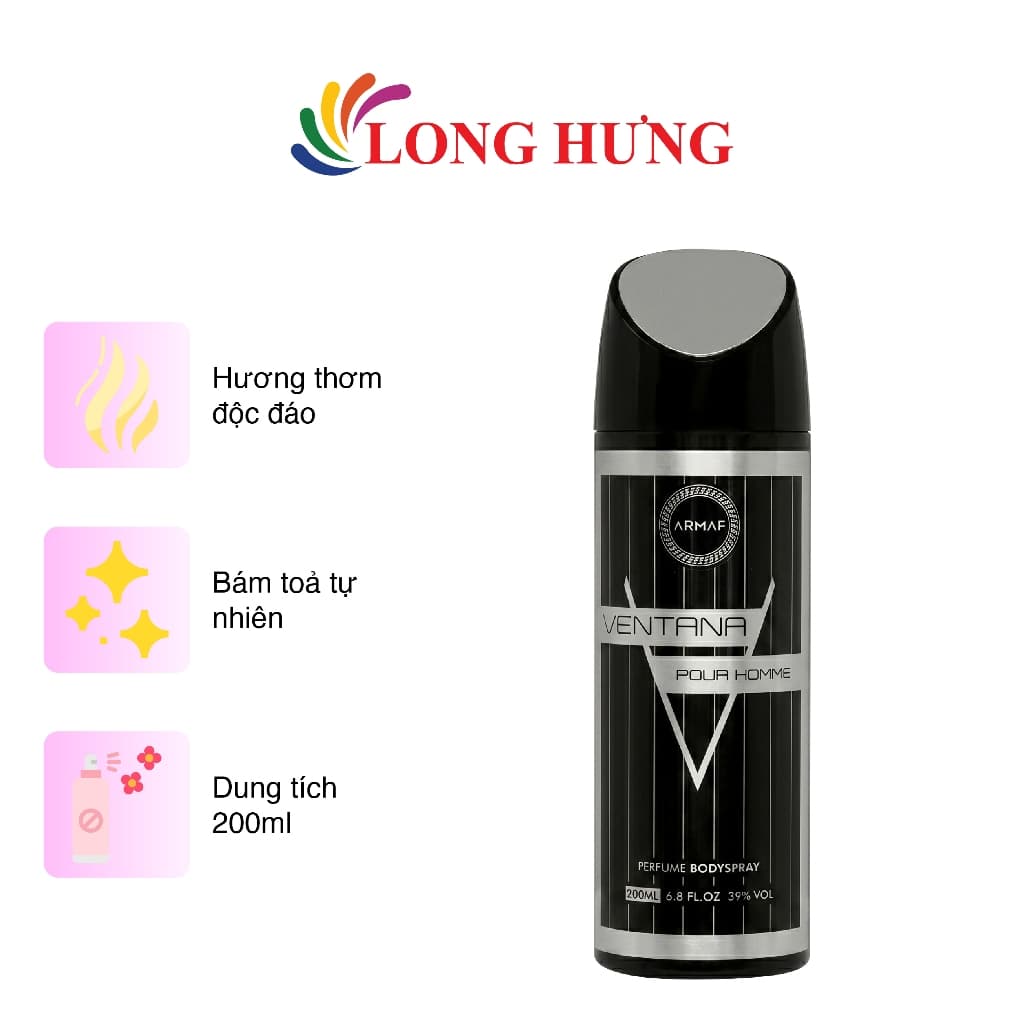 Xịt khử mùi làm thơm cơ thể Armaf Ventana (200ml)