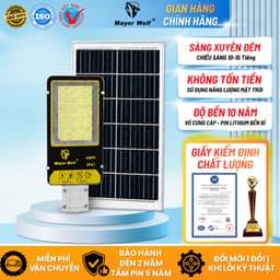 Đèn Đường Năng Lượng Mặt Trời MayorWolf 400W 624 LED Nhôm Nguyên Khối, Cho Sân Vườn, Kho Bãi, Đường Đi, Bãi Xe MW.BC2400 1
