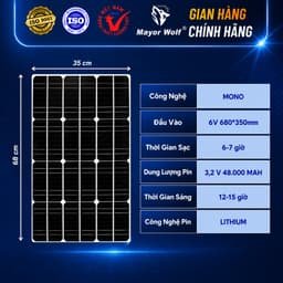 Đèn Bàn Chải Năng Lượng Mặt Trời MayorWolf 800W Nhôm Đúc, Cho Sân Vườn, Kho Bãi, Bãi Xe 2