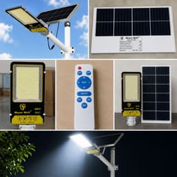 Đèn Bàn Chải Năng Lượng Mặt Trời MayorWolf 800W Nhôm Đúc, Cho Sân Vườn, Kho Bãi, Bãi Xe 7