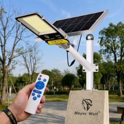 Đèn Bàn Chải Năng Lượng Mặt Trời MayorWolf 800W Nhôm Đúc, Cho Sân Vườn, Kho Bãi, Bãi Xe 8