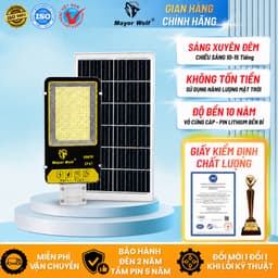 Đèn Bàn Chải Năng Lượng Mặt Trời MayorWolf 800W Nhôm Đúc, Cho Sân Vườn, Kho Bãi, Bãi Xe 1