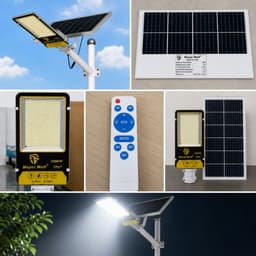 Đèn Đường Bàn Chải Năng Lượng Mặt Trời MayorWolf 2000W Nhôm Đúc, Cho Kho Bãi, Đường Đi, Bãi Xe MW.BC22000 7