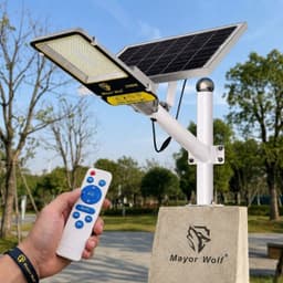 Đèn Đường Bàn Chải Năng Lượng Mặt Trời MayorWolf 2000W Nhôm Đúc, Cho Kho Bãi, Đường Đi, Bãi Xe MW.BC22000 8