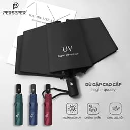 Ô Dù cao cấp nan thép cứng, Ô che nắng đóng mở tự động - Cherry shop 1