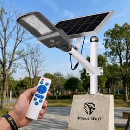 Đèn Bàn Chải Mắt Ngọc Năng Lượng Mặt Trời Mayor Wolf 500W Nhựa ABS, Cho Sân Vườn, Kho Bãi MW.BC.500W 8