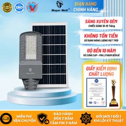 Đèn Bàn Chải Mắt Ngọc Năng Lượng Mặt Trời Mayor Wolf 500W Nhựa ABS, Cho Sân Vườn, Kho Bãi MW.BC.500W 1