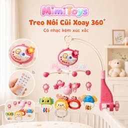 Đồ Chơi Treo Nôi Cũi MimiToys Xoay 360 Độ - Có Nhạc Kèm Điều Khiển Cho Bé Sơ Sinh 1