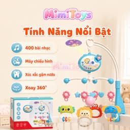 Đồ Chơi Treo Nôi Cũi MimiToys Xoay 360 Độ - Có Nhạc Kèm Điều Khiển Cho Bé Sơ Sinh 3