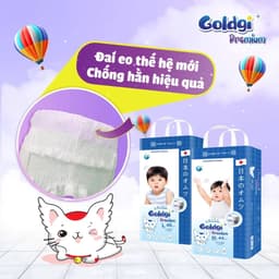 Combo 6 bịch bỉm GOLDGI+ Nhật Cao Cấp Chính Hãng Siêu Hời Đủ Size Cho Bé Thoái mái, Thấm Hút 5