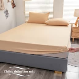 Ga Chống Thấm Trơn Màu Bo Chun Co Giãn Cao Cấp Nhiều Kích Thước Không Thấm Nước Tuyệt Đối hothit 2025 nhà miu bedding 8