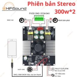 Bo mạch công suất Vire 600w với tổng công suất 600W với  IC TPA3255 7