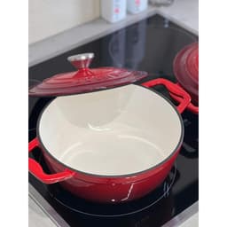 Nồi gang Oceno size 22cm phủ men gốm chống dính Teflon Bộ nồi gang đúc cao cấp 6