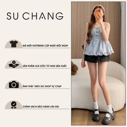 Áo Hai Dây Hoa Nhí Bèo Dưới Cúc Dọc A11182 Su Chang Thời Trang Nữ 9