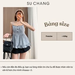 Áo Hai Dây Hoa Nhí Bèo Dưới Cúc Dọc A11182 Su Chang Thời Trang Nữ 8