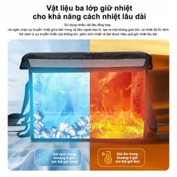 🔥Túi giữ nhiệt giao hàng 22L 32L 48L 62L bền bỉ, chống thấm nước gồm dây đeo vai túi chống nước 8