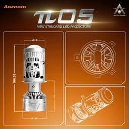 Bi Cầu Mini Chân H4 Aozoom Pi05 Công Suất 60W - 70W Bi Cầu Mini H4 Cho Xe Máy Nhiệt Màu 5500k lỗi 1 đổi 1 trong 3 năm 3