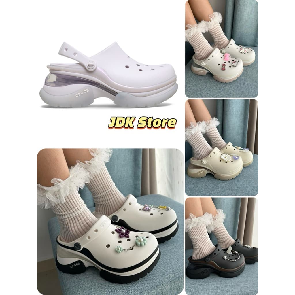 Dép Sục Nữ Super Bae Cao 8cm Tặng Kèm Charm