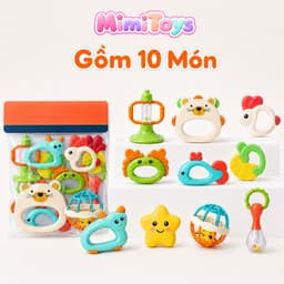 Combo 10 Món Lục Lạc Xúc Xắc Gặm Nướu MimiToys - Đồ Chơi Cho Bé Sơ Sinh An Toàn 2