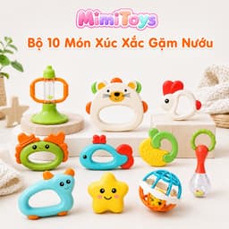 Combo 10 Món Lục Lạc Xúc Xắc Gặm Nướu MimiToys - Đồ Chơi Cho Bé Sơ Sinh An Toàn 1